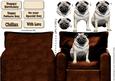 Pug in an Armchair Shaped Card