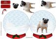 Pug Dog Christmas Snow Globe