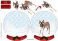 Akita Christmas Snow Globe