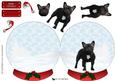 French Bulldog Christmas Snow Globe