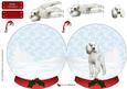 White Poodle Christmas Snow Globe
