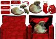 Tibetan Spaniel Christmas Arm Chair