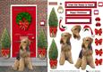 Airedale Christmas Door Step
