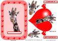 Giraffe with Heart Pop Out Card