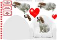 Welsh Springer Spaniel & Hearts Arm Chair Card
