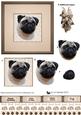 Pug Portrait 3D Decoupage