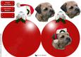 Border Terrier Christmas Bauble 3D Decoupage
