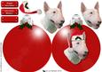 Bull Terrier (white) Christmas Bauble 3D Decoupage
