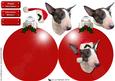 Bull Terrier (miniature) Christmas Bauble 3D Decoupage