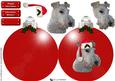 Fox Terrier,wire,christmas Bauble 3D Decoupage