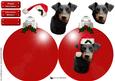 Manchester Terrier Chrismas Bauble 3D Decoupage