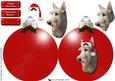 Scottish Terrier, Wheaton, Christmas Bauble 3D Decoupage