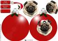 Pug Dog Christmas Bauble Decoupage