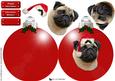 Pug Christmas Bauble Decoupage
