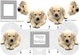 Golden Labrador 3D Decoupage Bone Shaped Card