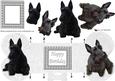 Scottie Dog Bone Shaped Card