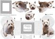 Westie 3D Decoupage Bone Shaped Card