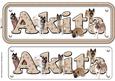 Akita Name Sign