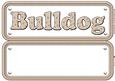 Bulldog Name Sign Insert