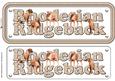 Rhodesian Ridgeback Name Sign