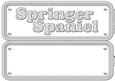 Springer Spaniel ,black & White Name Sign Insert