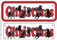 Black Labrador Christmas Name Sign
