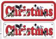 Springer Spaniel ,black & White Christmas Name Sign