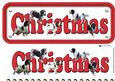 Springer Spaniel ,black & White Christmas Sign 3D Decoupage