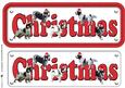Springer Spaniel ,black & White Christmas Name Sign & Hats