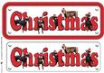 Doberman & Hats Christmas Name Sign