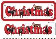 Doberman & Hats Christmas Name Sign 3D Decoupage