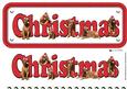 Dogue De Bordeaux & Hats Christmas Name Sign 3D Decoupage