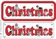 Jack Russell Terrier & Hats Christmas Name Sign