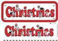 Jack Russell Terrier & Hats Christmas Name Sign 3D Decoupage