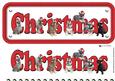 Schnauzer & Hats Christmas Name Sign 3D Decoupage