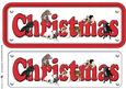 Staffie Christmas Name Sign