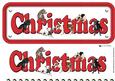 Staffie Christmas Name Sign 3D Decoupage