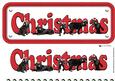 Cocker Spaniel & Hats ,black, Christmas Name Sign 3D Decoupa