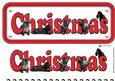 Cocker Spaniel,black & White Christmas Sign 3D Decoupage