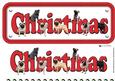 Pug Dog & Hats Christmas Name Sign