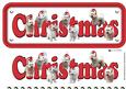 Bichon Frise & Hats Christmas Name Sign 3D Decoupage
