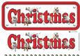 Bulldog Christmas Name Sign 3D Decoupage