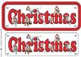 Bulldog & Hats Christmas Name Sign