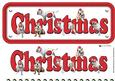 Bulldog & Hats Christmas Name Sign 3D Decoupage