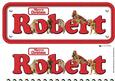 Robert & Cocker Spaniels Christmas Name Sign 3D Decoupage