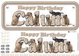 Calum & Border Terrier Name Sign 3D Decoupage