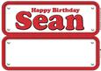 Sean Name Sign Insert Paw Print Design