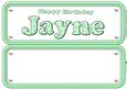 Happy Birthday Jayne Paw Print Insert