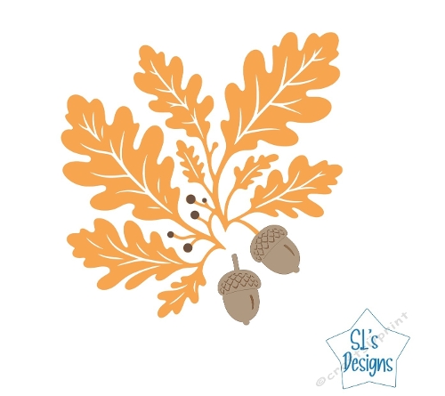 Autumn Oak Leaves and Acorns Cutting File  for Cricut, Silhouette and Paper Craft Projects