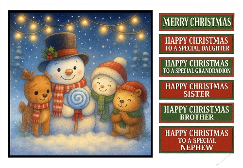 Whimsical Winter Friends Christmas Card Kit with Festive Greetings